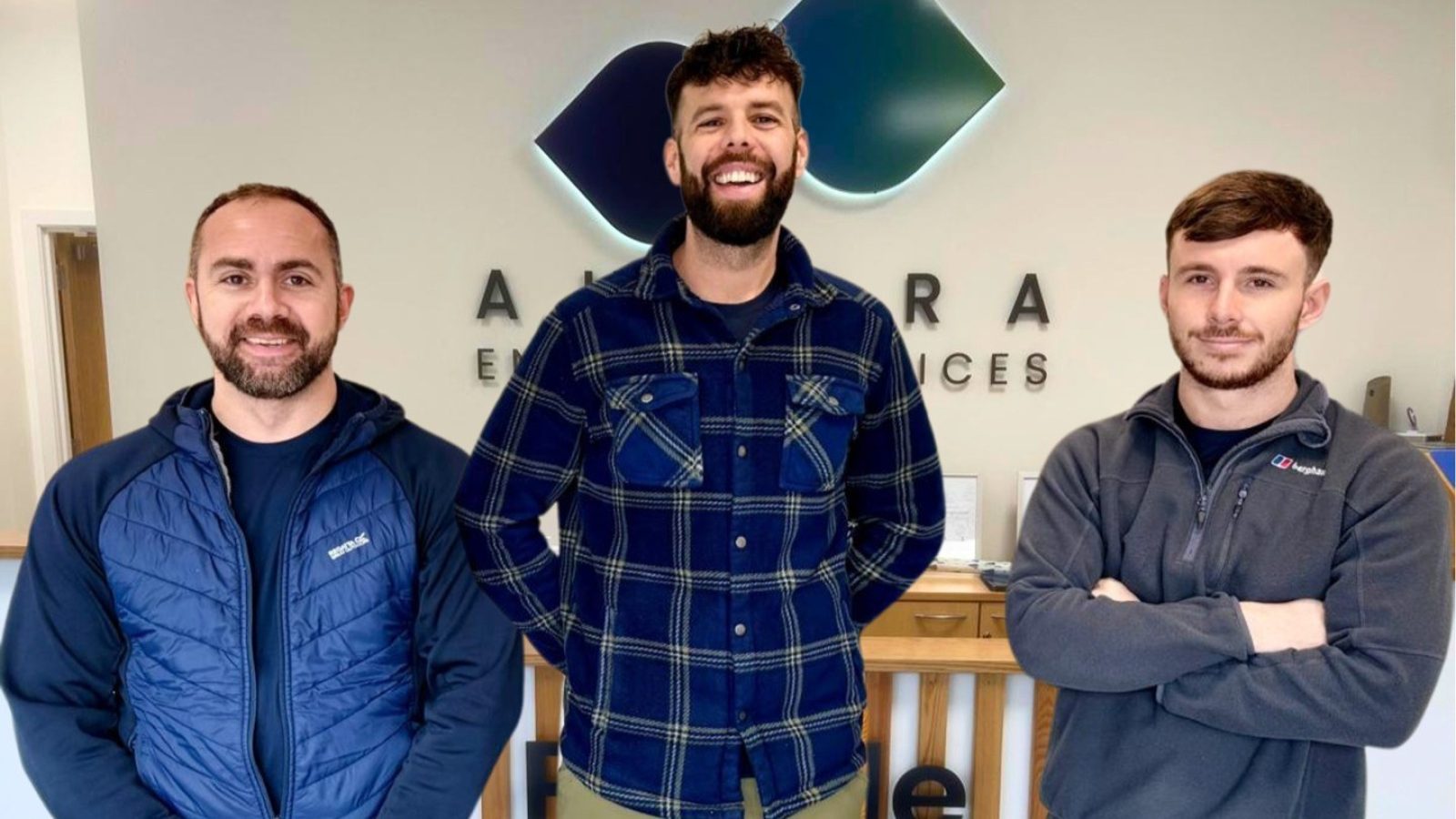 Military to Wind participants, left to right, Jason McLaughlin, Declan Paterson and Max Donnelly.