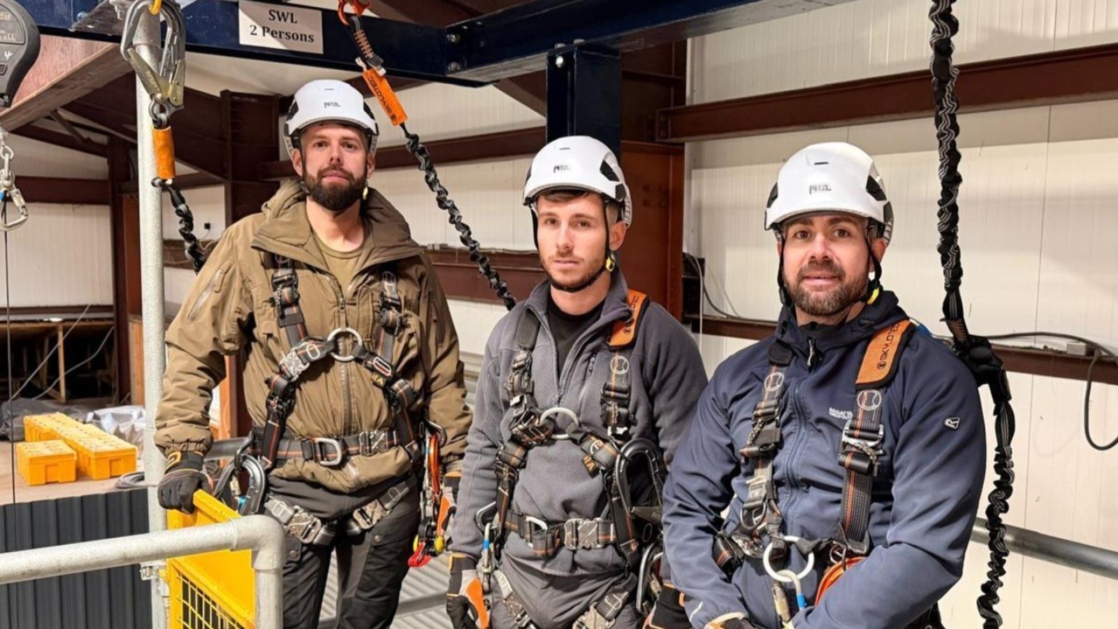 Military to Wind pilot participants left to right - Declan Paterson, Max Donnelly and Jason McLaughlin