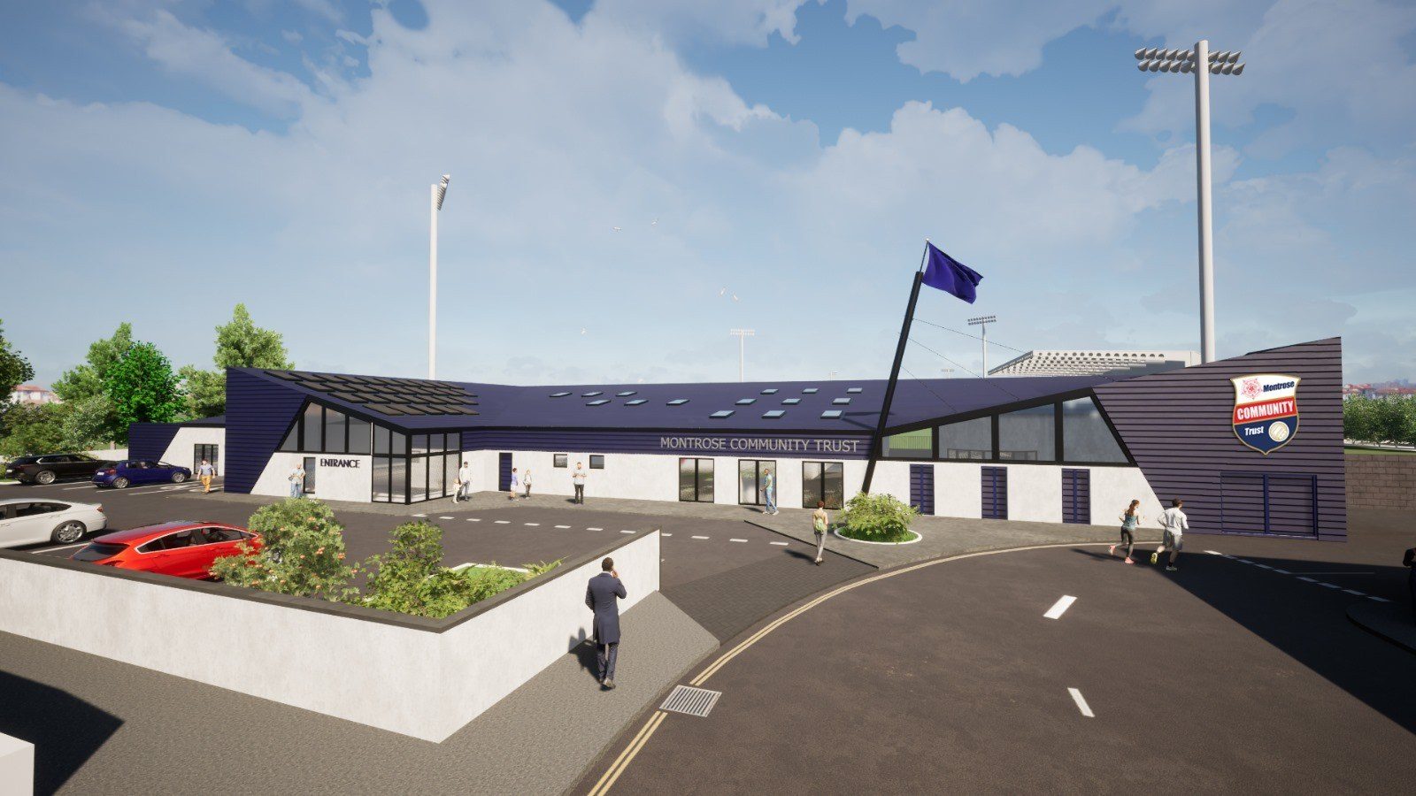 The entrance to the new Gable End facility for Montrose Community Trust.