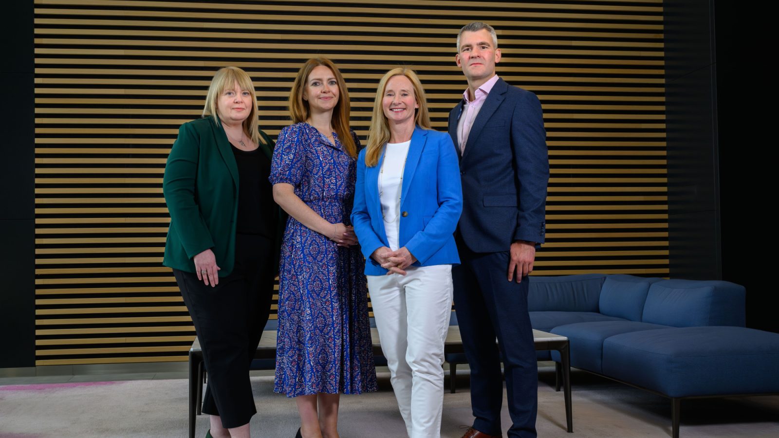 New Deloitte partners Sarah McGavin, Laura MacDougall and Patrick Werner with practice senior partner for Scotland and NI Angela Mitchell