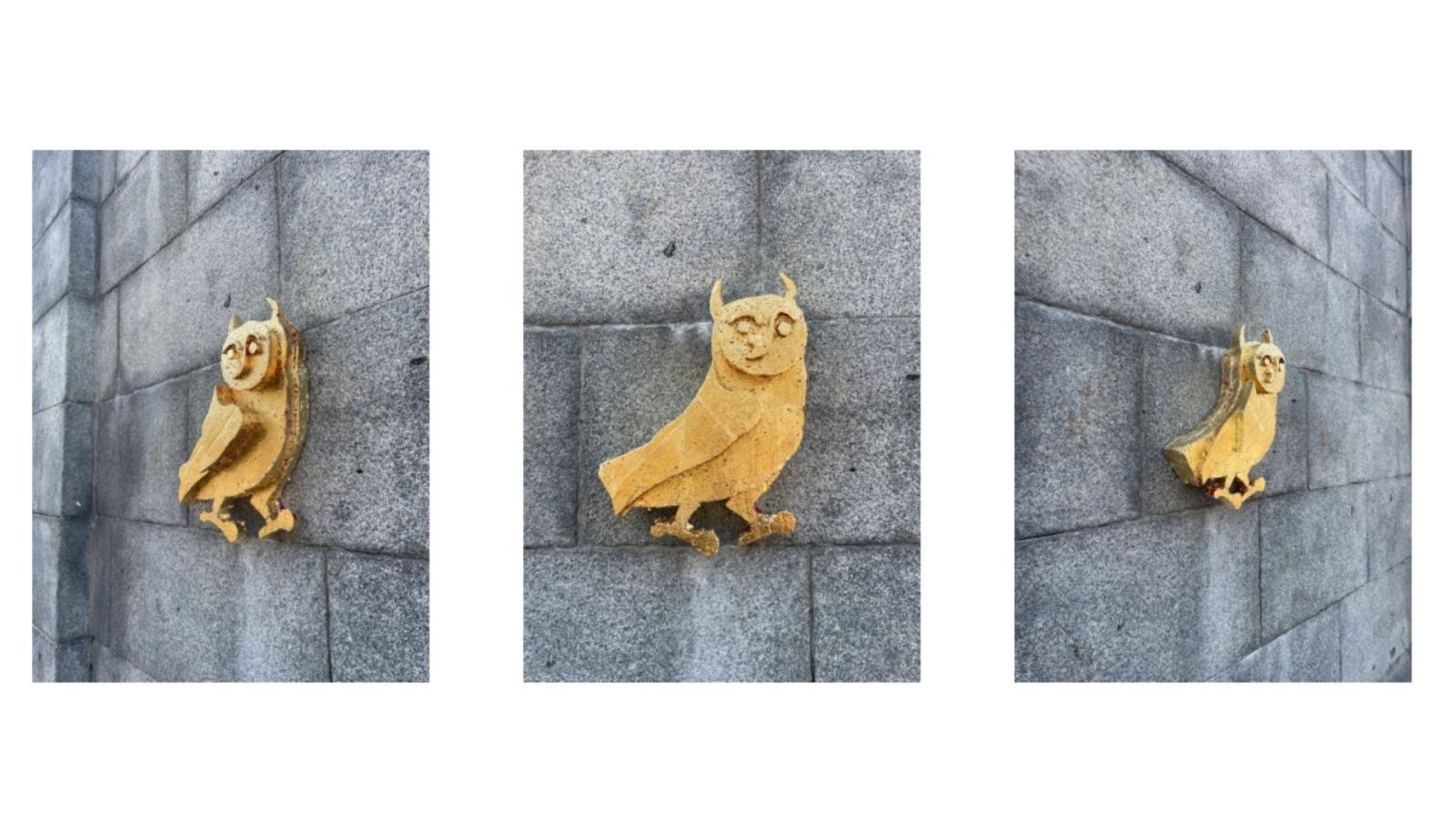 The design concept is similar to the golden owl pictured.