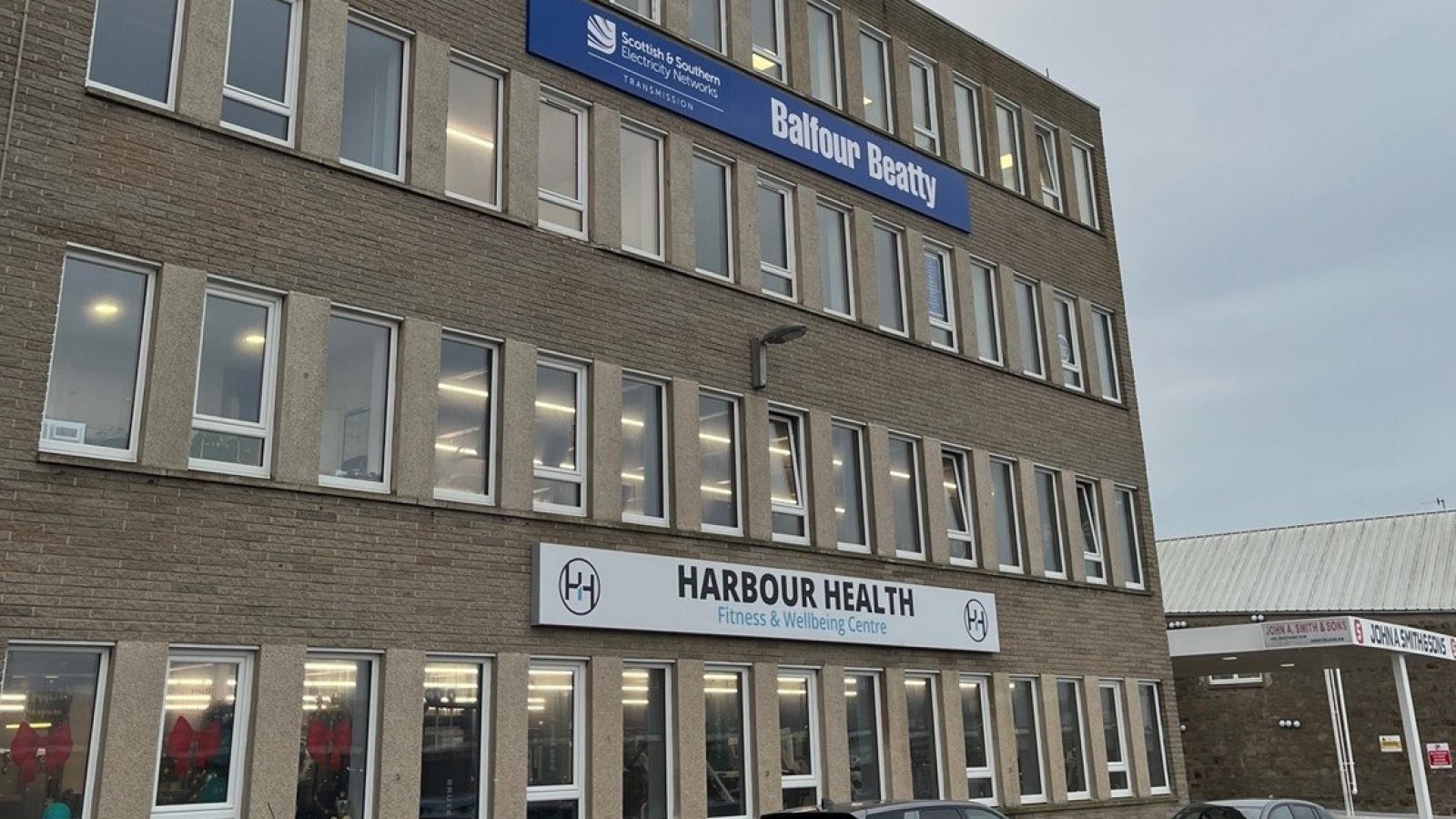 Peterhead office exterior with joint signage