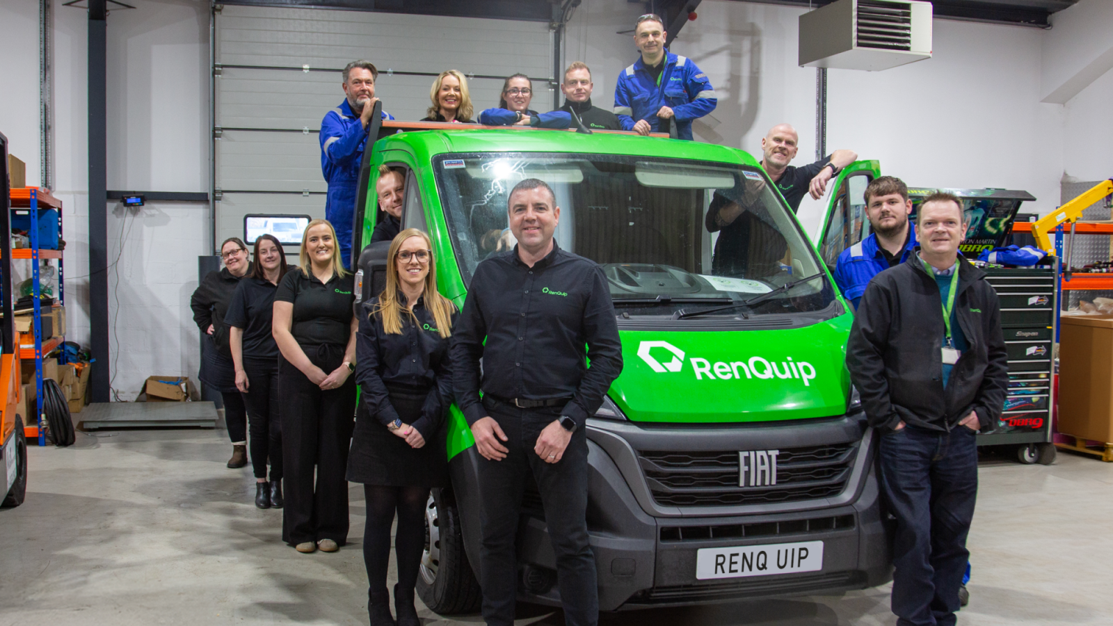 RenQuip owner and managing director Marc Gerrard (front left) and RenQuip owner and technical director John Morgan (front right) with Renquip team