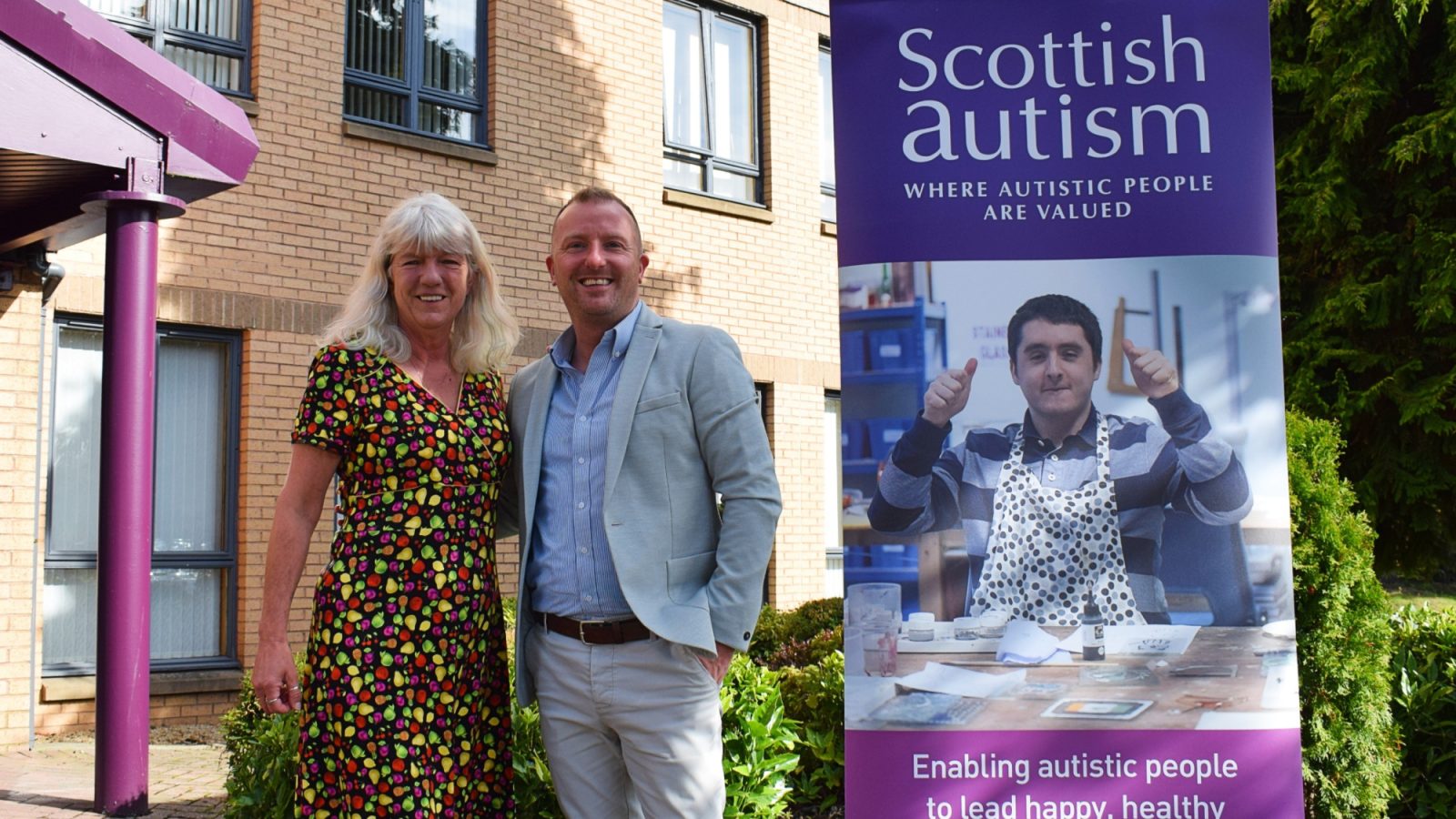 Scottish Autism Chief Executive, Dorry McLaughlin, and A-ND CEO, Billy Alexander