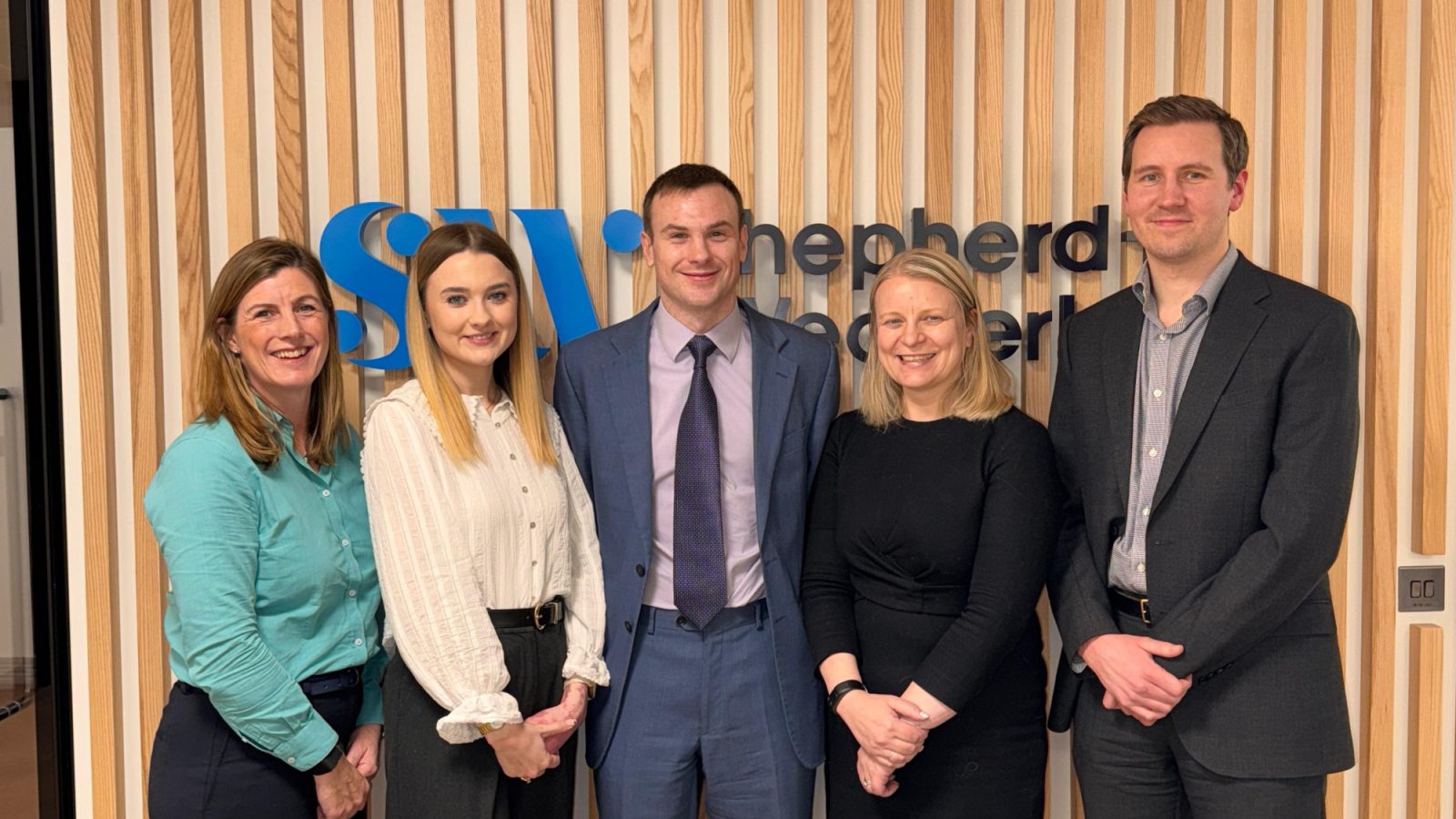 Shepherd and Wedderburn’s Aberdeen Employment team (Tricia Walker, Martyna Proczek, Sam Jones, Deborah Miller, Andrew Knight).