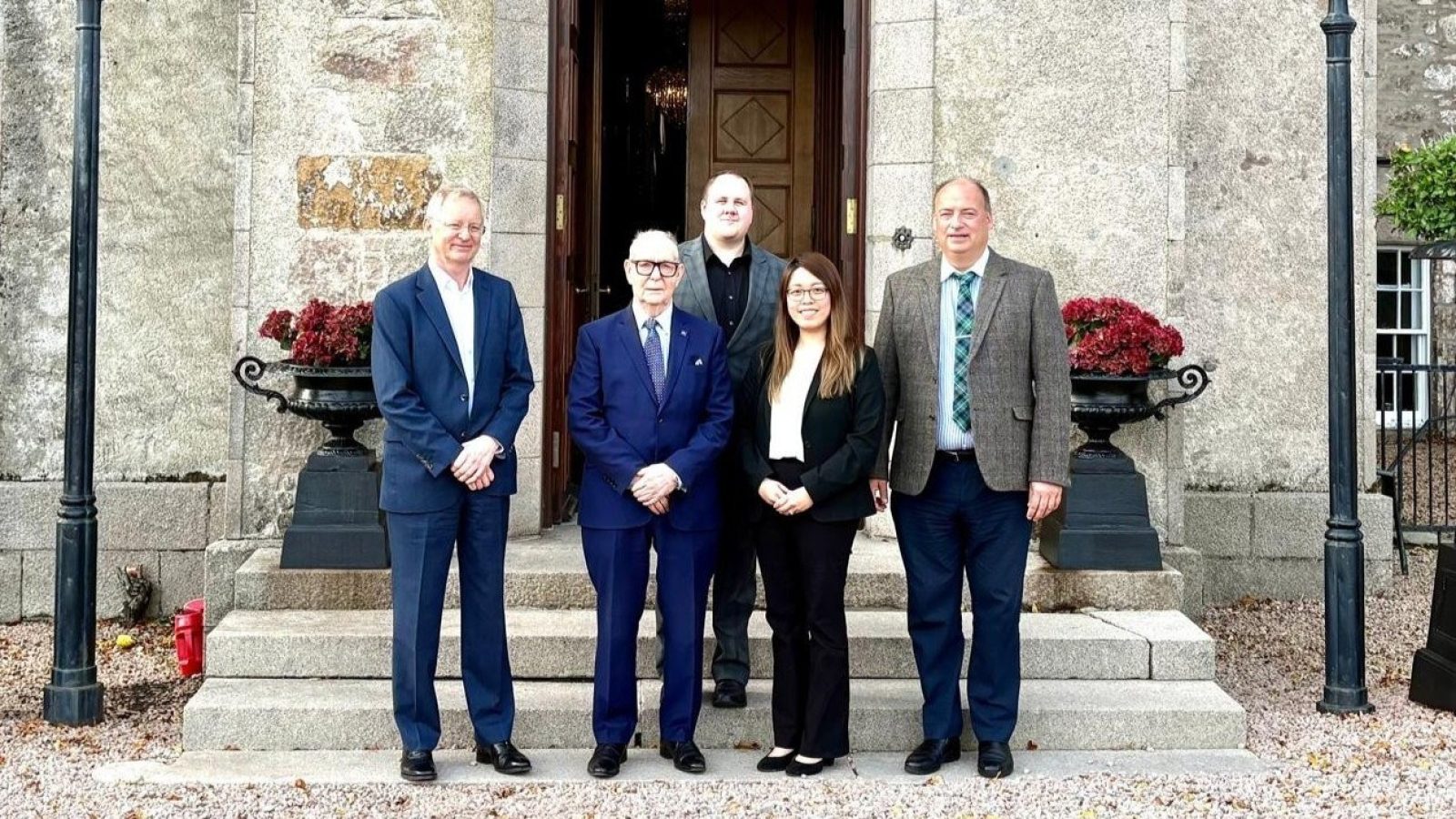 Pictured, from left, are Ewan Neilson, Ron McKail, Lee McCann, Julie Hutchison and Brett Jackson.