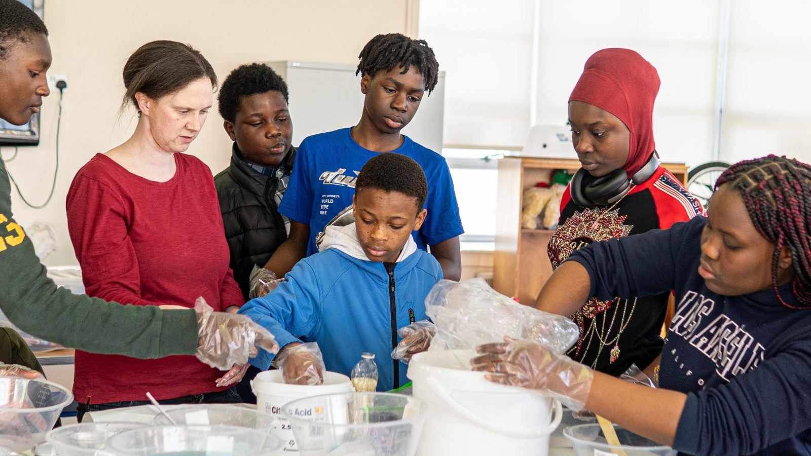 Young People take part in supported creative workshops during the Holiday Club.