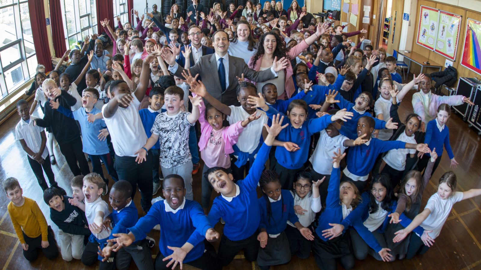 Councillors Martin Greig and Jessica Mennie, Beth Edwards, music co-ordinator, and Alisdair Sneden, music instructor from Aberdeen Music School, joined pupils from Gilcomstoun, Hanover Street, and Skene Square schools in preparation for the primary four Big Sing event
