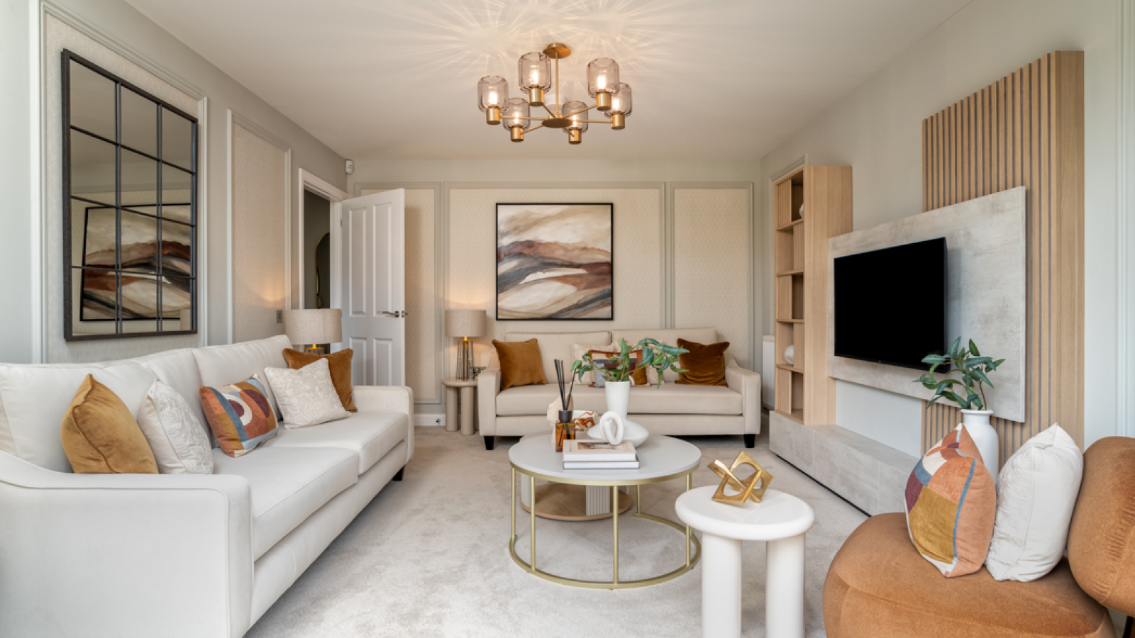 The award-winning Show Home features a plush living room