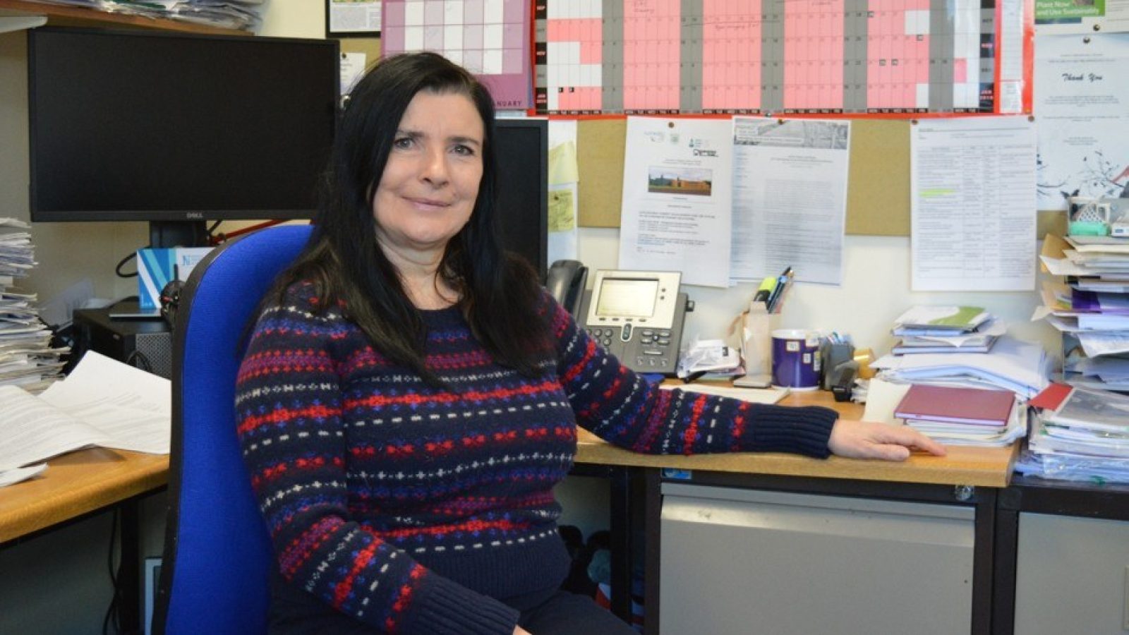 Professor Maria Nijnik at her desk.