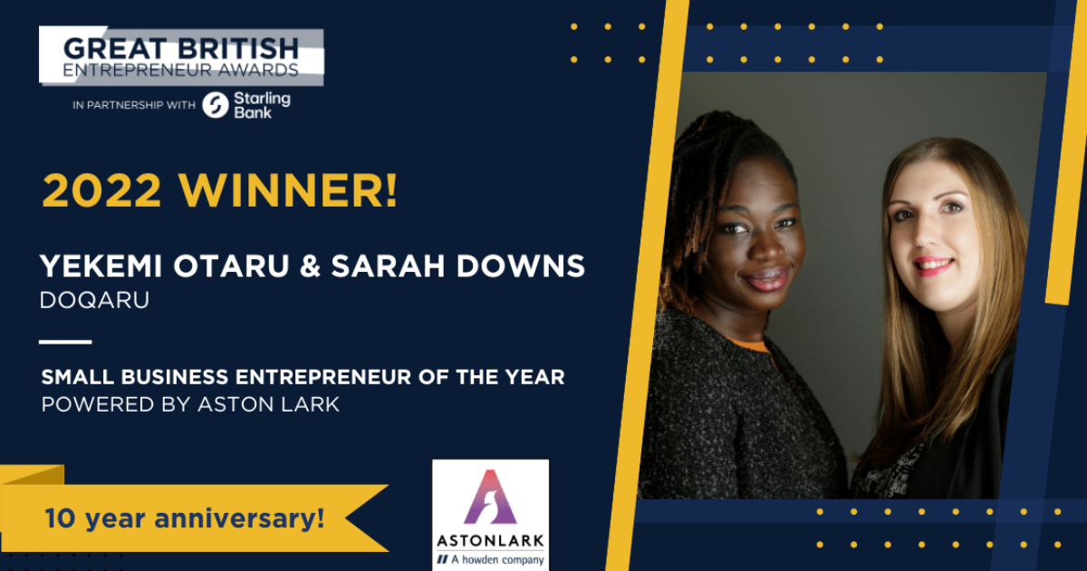 OpenGraph Image for Doqaru Co-Founders named Small Business of the Year Entrepreneurs in 2022 GBEA’s