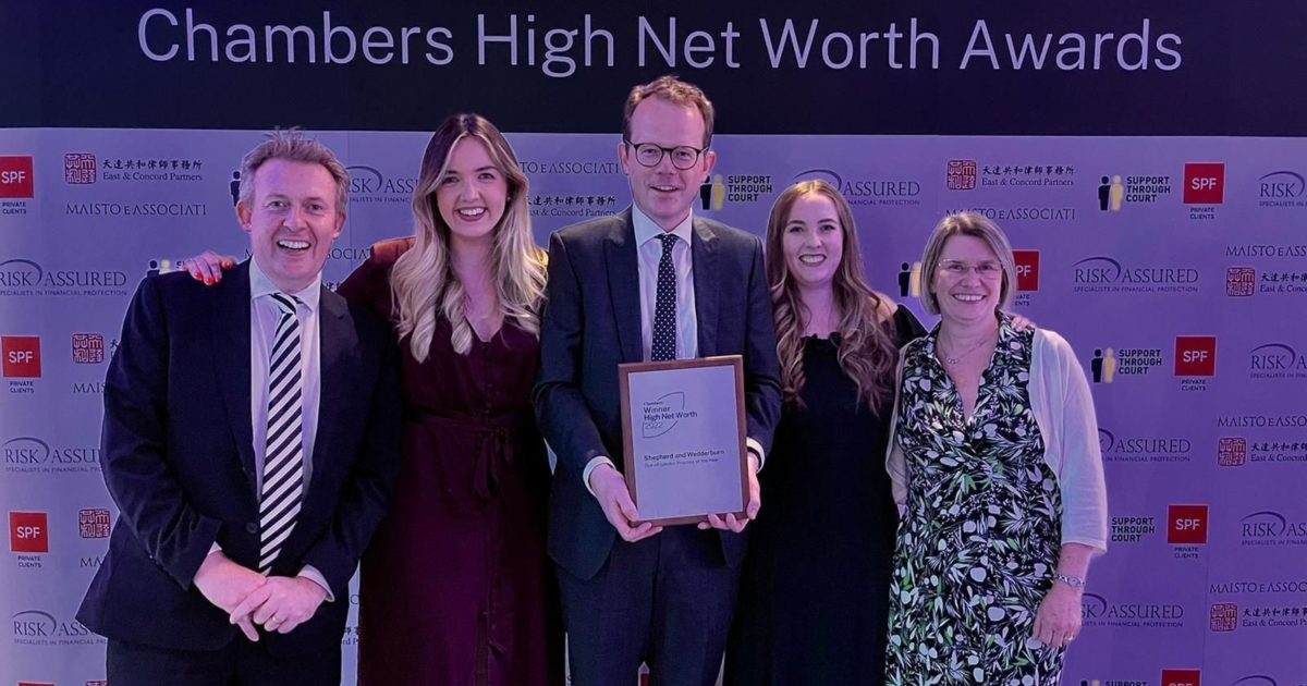 OpenGraph Image for Shepherd and Wedderburn’s private wealth and tax team wins Out-of-London Practice of the Year