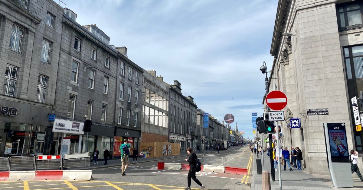 OpenGraph Image for Central section of Union Street with new bus gate to reopen today