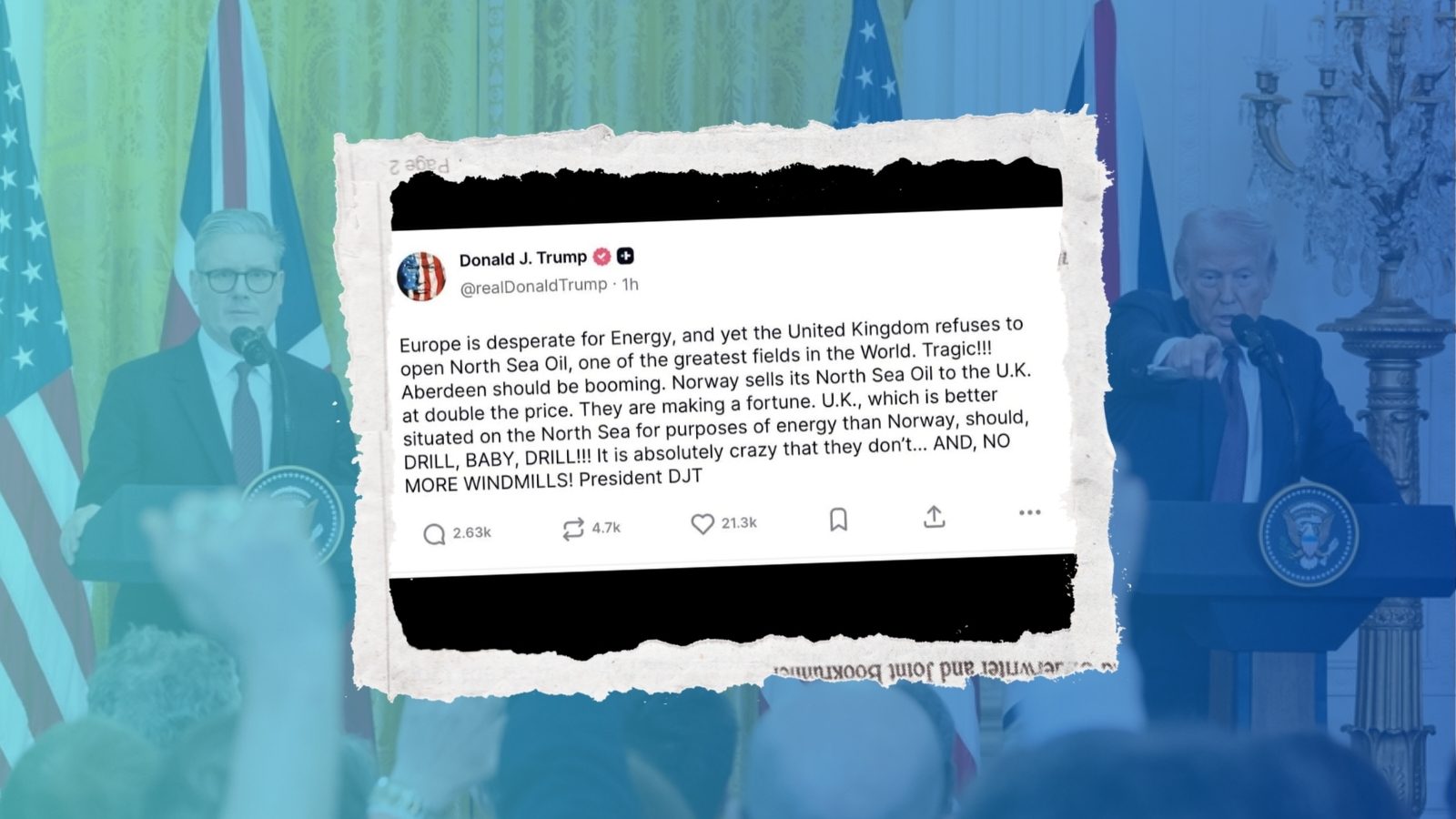 Trump says Aberdeen “should be booming” in fresh North Sea attack