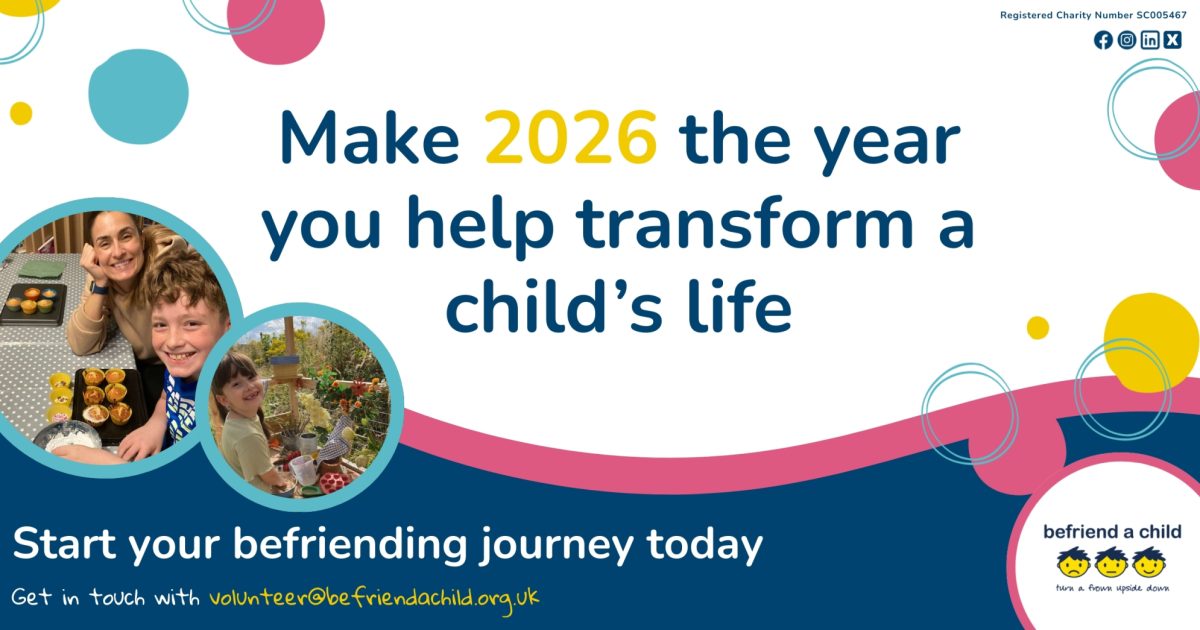 OpenGraph Image for Make 2026 the year you help transform a child’s life: Befriend a Child is actively calling for new volunteer befrienders