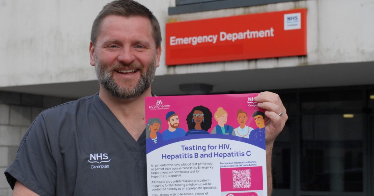 OpenGraph Image for NHS Grampian’s Emergency Department first in Scotland to introduce routine blood-borne virus testing