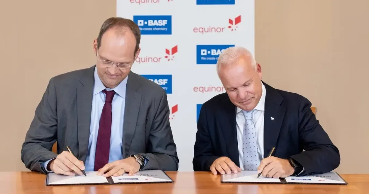 OpenGraph Image for BASF and Equinor confirm strategic partnership and sign ten-year natural gas supply agreement