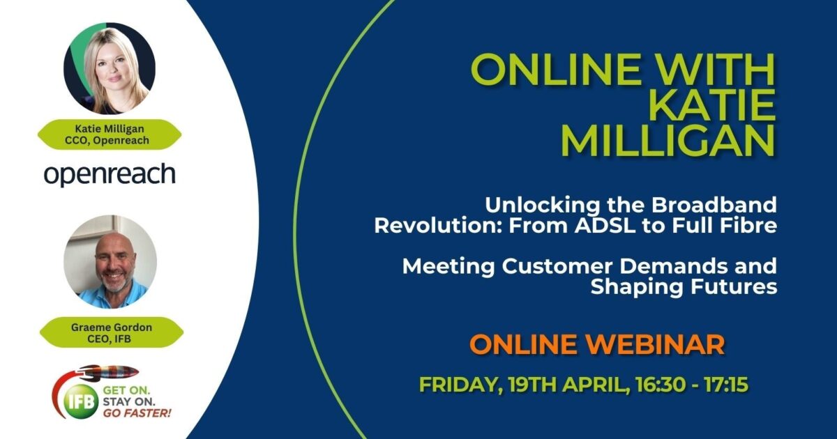 OpenGraph Image for IFB hosts online webinar featuring Katie Milligan from Openreach