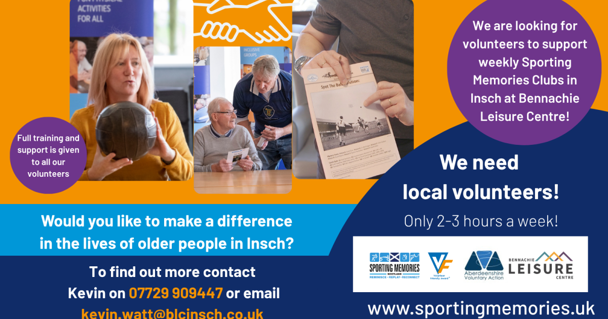 OpenGraph Image for Join the Sporting Memories Club in Insch – Volunteers needed!