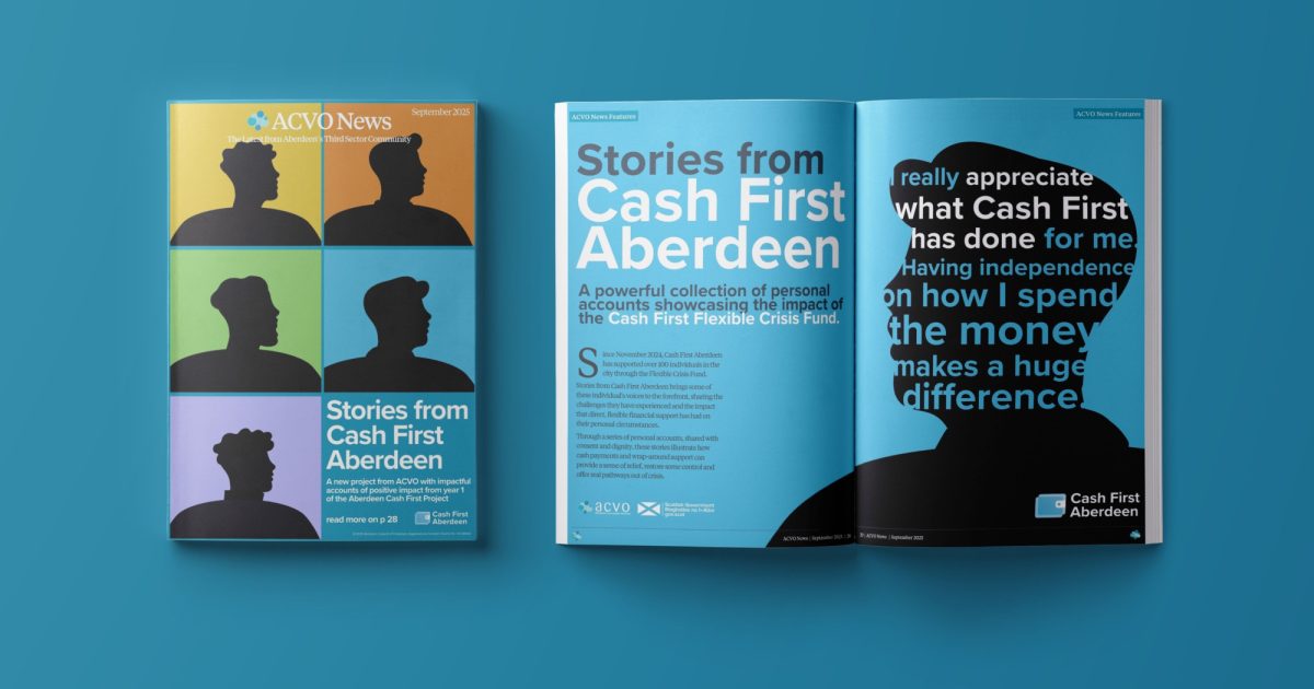 OpenGraph Image for ACVO News September Edition: Cash First reflections and major funding opportunities for Aberdeen’s third sector