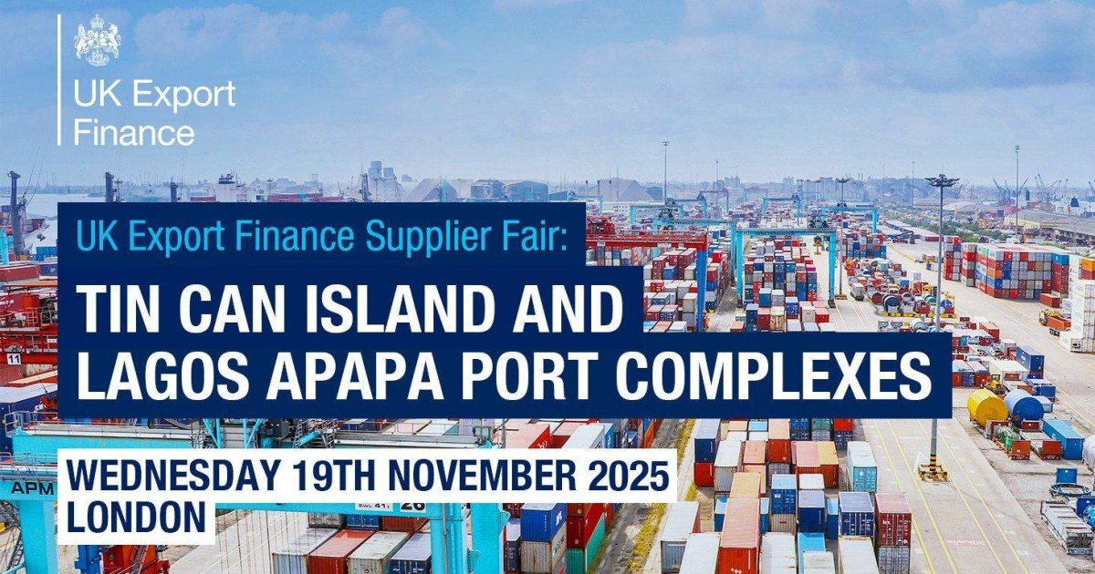 OpenGraph Image for UK Export Finance supplier fair: Tin Can Island and Lagos Apapa port complexes