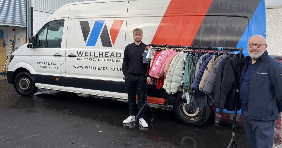 OpenGraph Image for Wellhead Electrical Supplies supports Aberdeen families with donation to AberNecessities