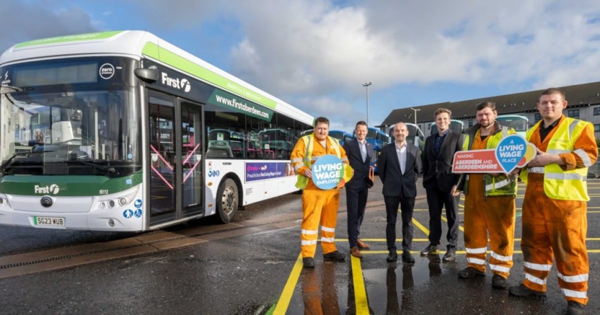 OpenGraph Image for First Bus Aberdeen backs message of difference in Living Wage campaign