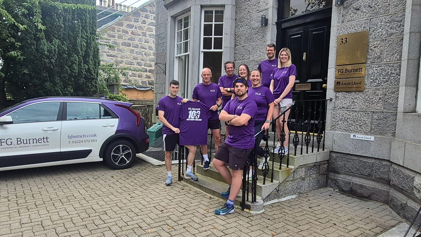 FG Burnett team to take on 100-mile fundraising challenge for Friends of Roxburghe House Grampian