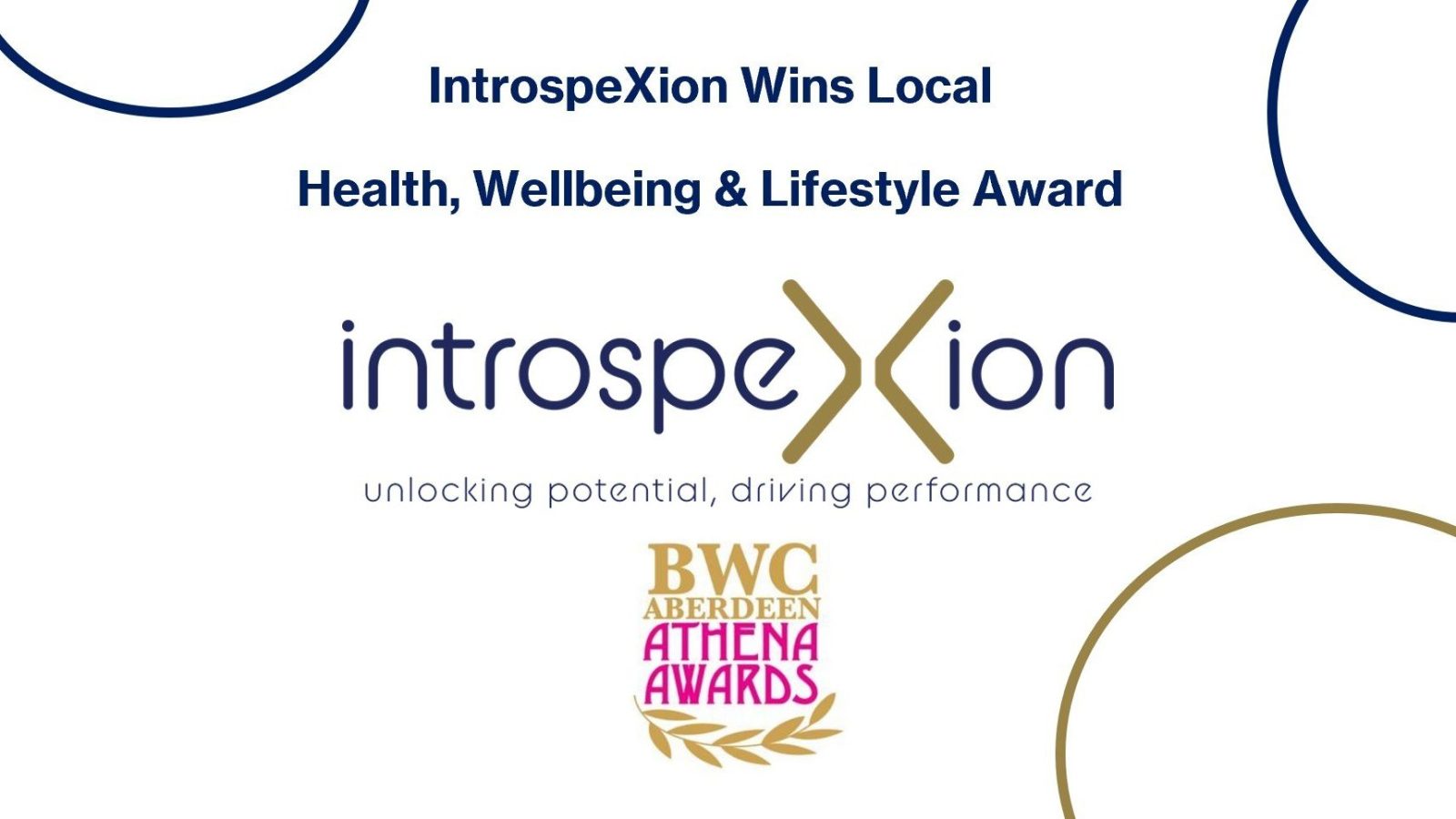 IntrospeXion founder wins Athena Award for Health, Wellbeing and Lifestyle