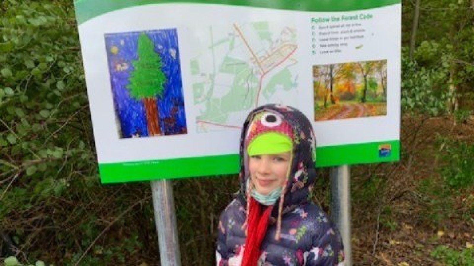 Aberchirder youth artwork featured on revitalised community interpretation panels at Cleanhill Wood