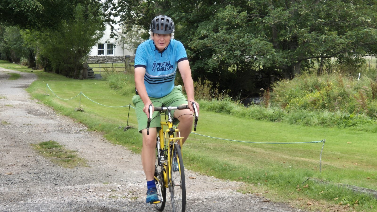 Jeb Tyrie cycles for a cause and auctions Aberdeenshire-inspired artwork with proceeds to go to Prostate Cancer UK