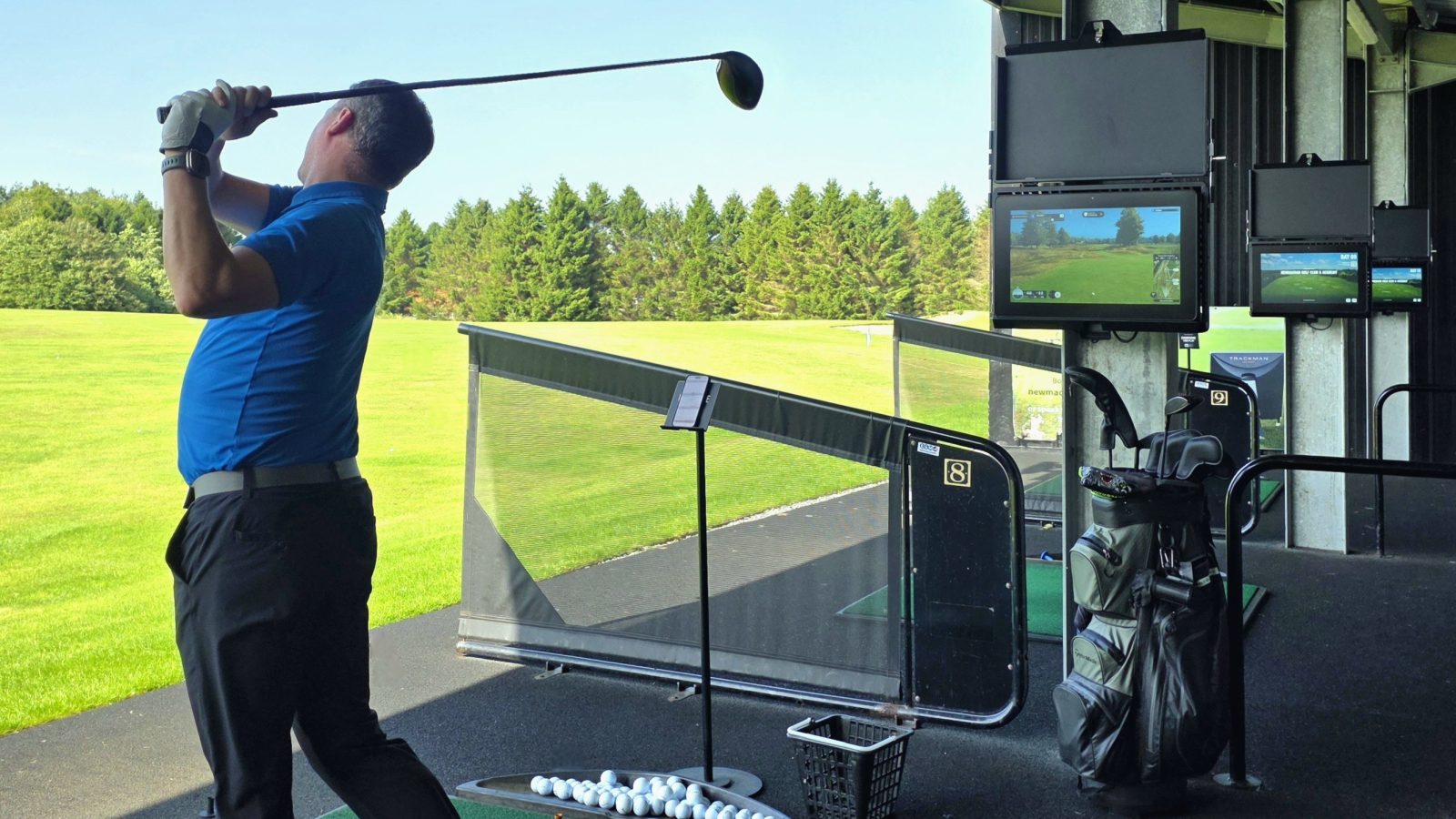 Newmachar Golf Club's driving range has gone to the next level with fantastic new TrackMan screen technology