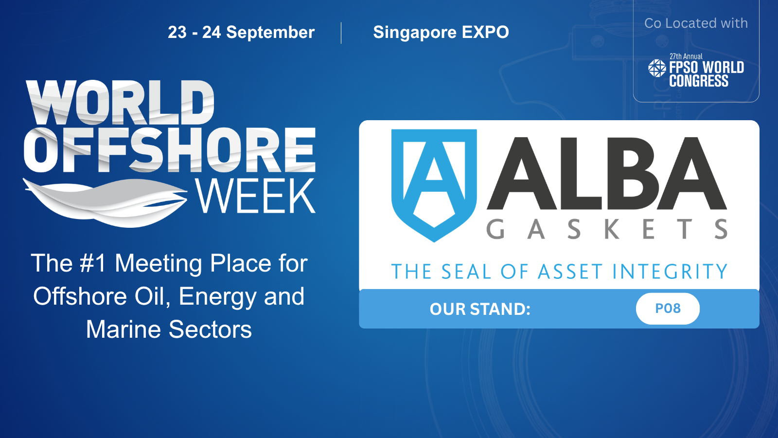 Alba Gaskets to exhibit at World Offshore Week 2026