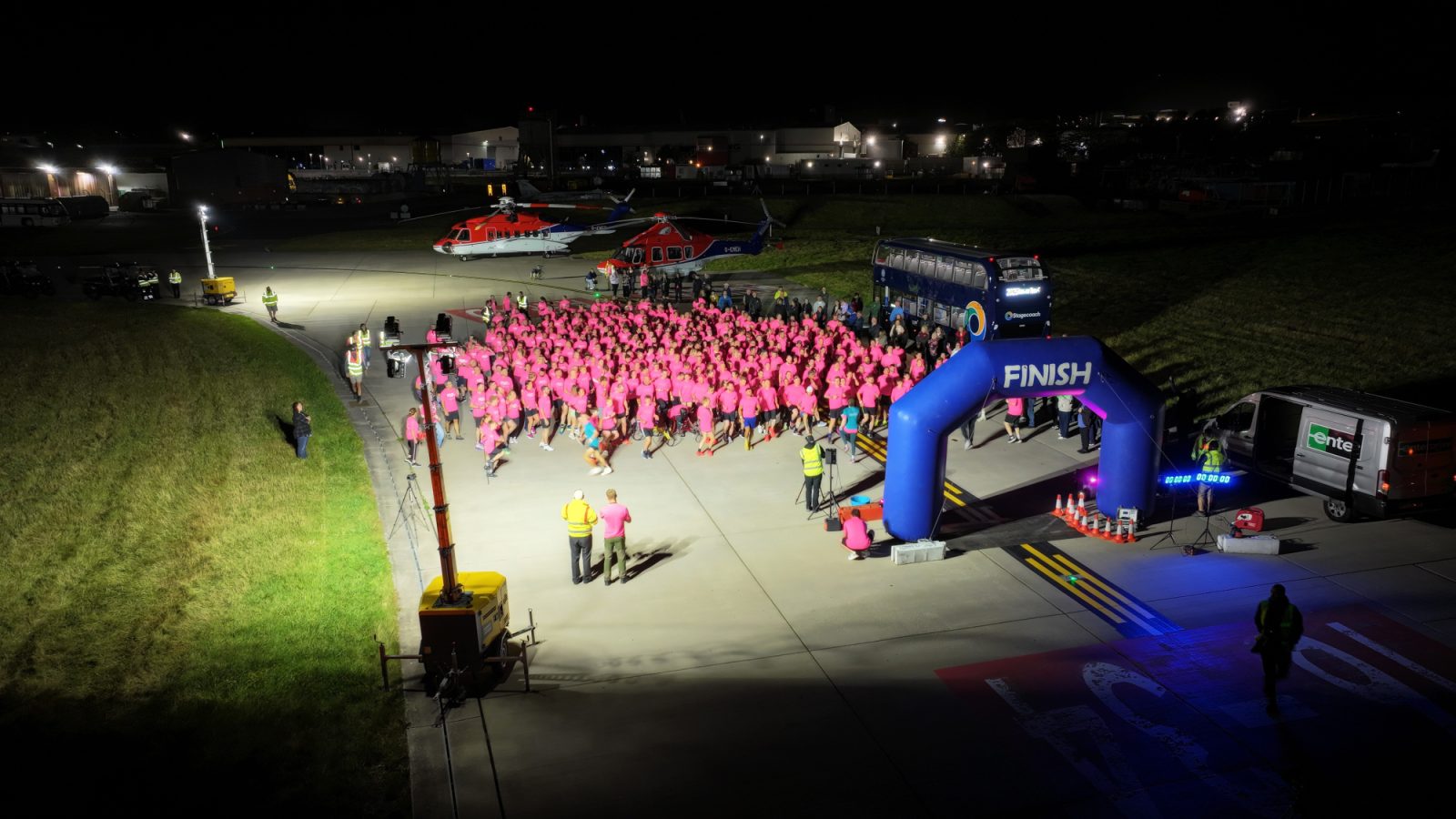 Midnight Runway Run at Aberdeen International Airport with CHC Helicopter raises £65,000 for local charities