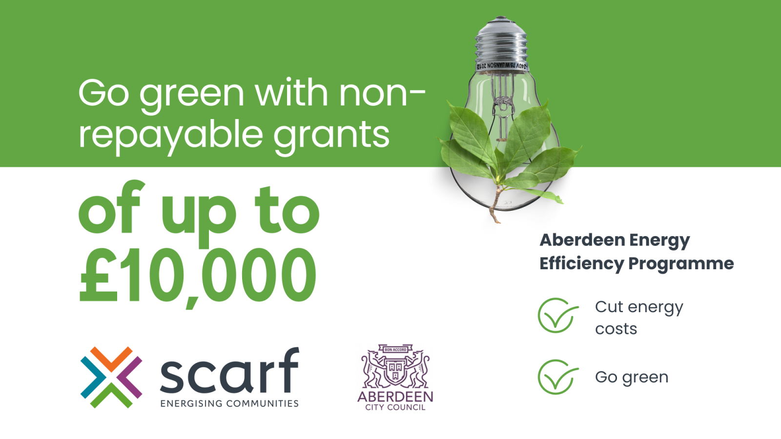 Aberdeen organisations: Act fast for up to £10,000 in energy funding