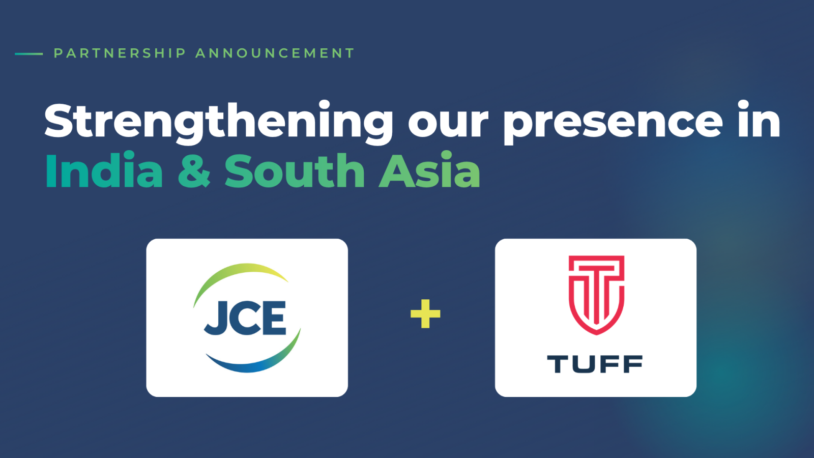 JCE and TUFF announce strategic partnership to expand hazardous area engineering support across India and South Asia
