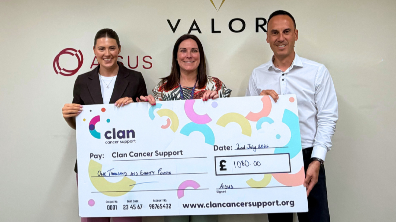 AISUS Golf Day raises £1,080 for CLAN Cancer Support