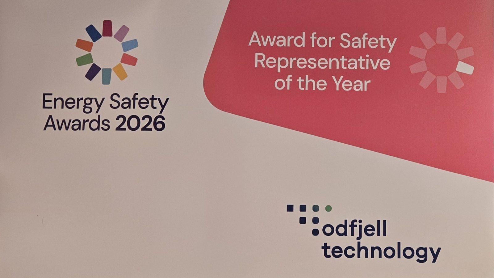 Mark Clayton, Odfjell Technology - named Safety Representative of the Year at Energy Safety Awards 2026