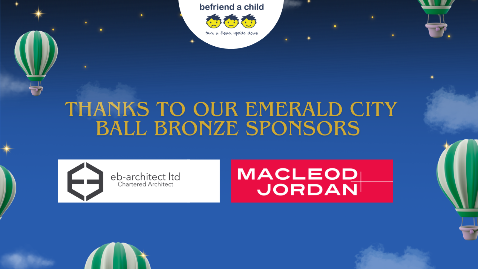 Befriend a Child welcomes EB Architect and MacLeod + Jordan as bronze sponsors for Emerald City Ball