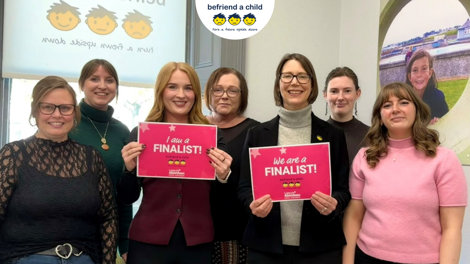 Befriend a Child celebrates double finalist recognition at Celebrate Aberdeen Awards