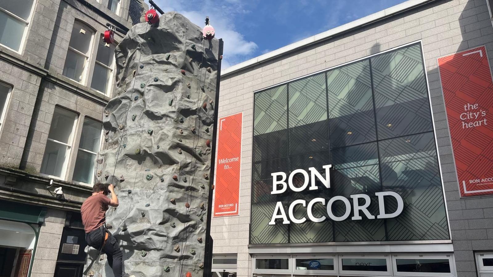 Climbing wall returns to Bon Accord to raise funds for Northfield Academy