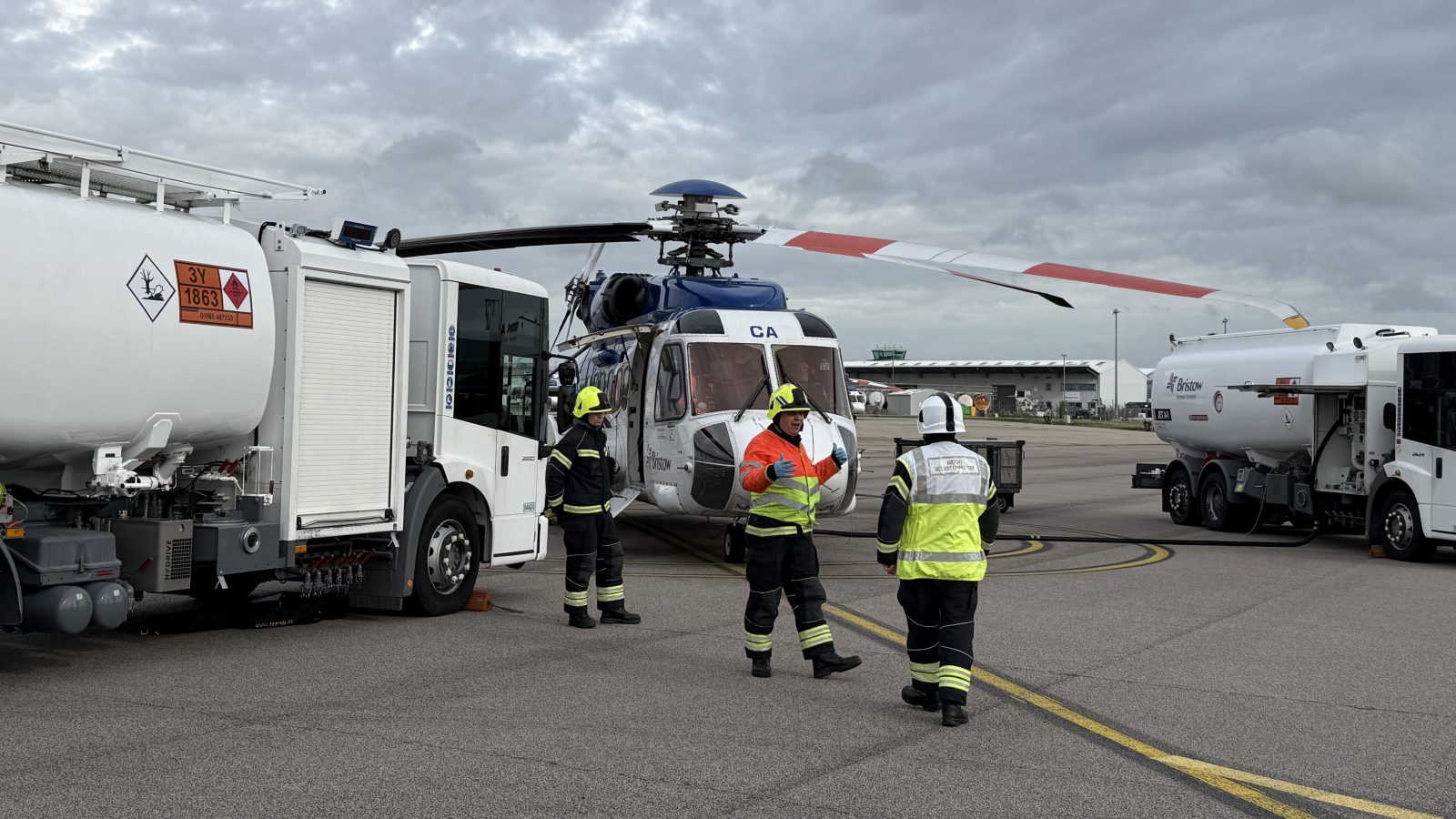 Bristow and Aberdeen International Airport hold major emergency training exercise