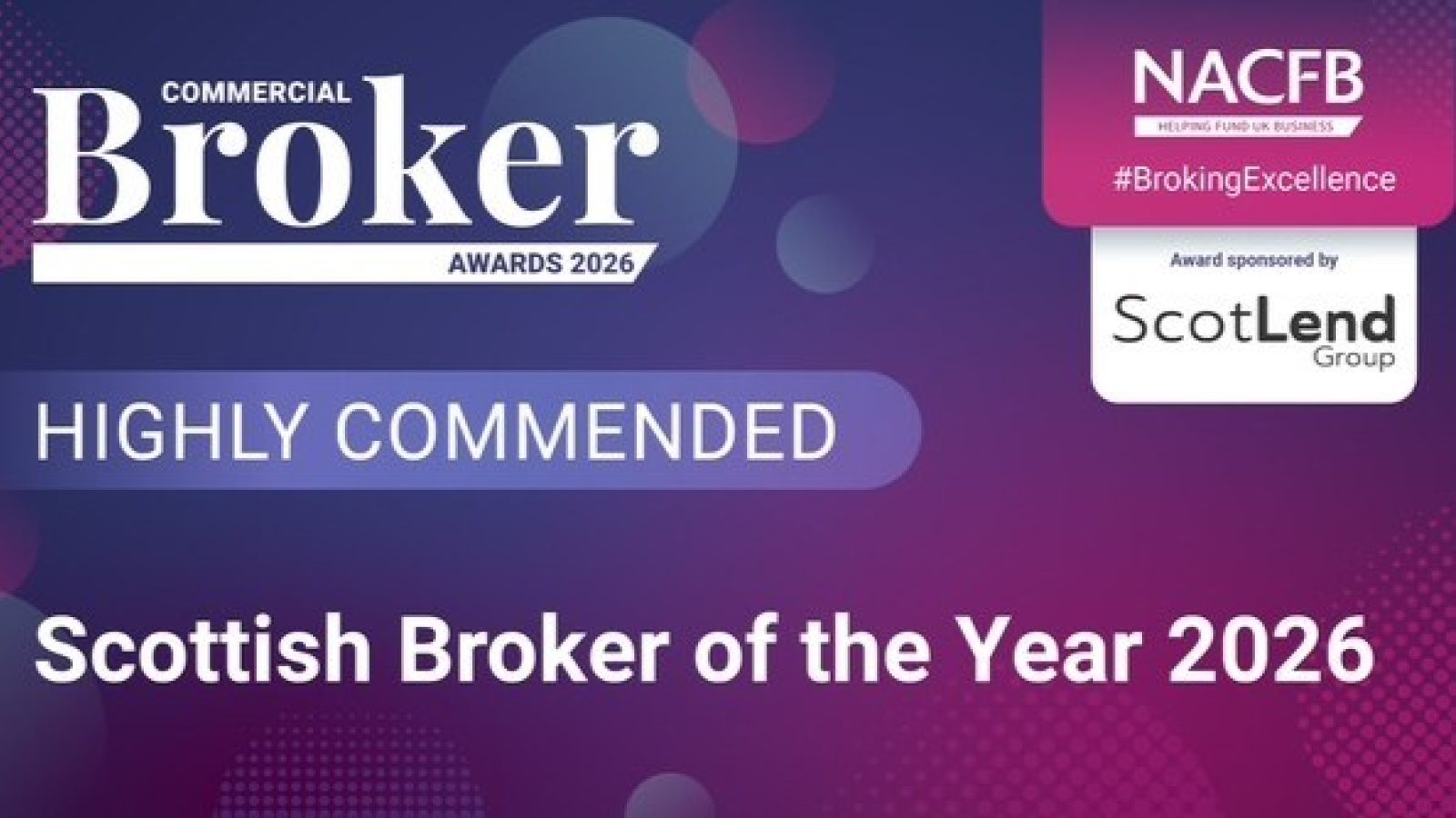 Aberdeen finance broker highly commended at National NACFB Awards
