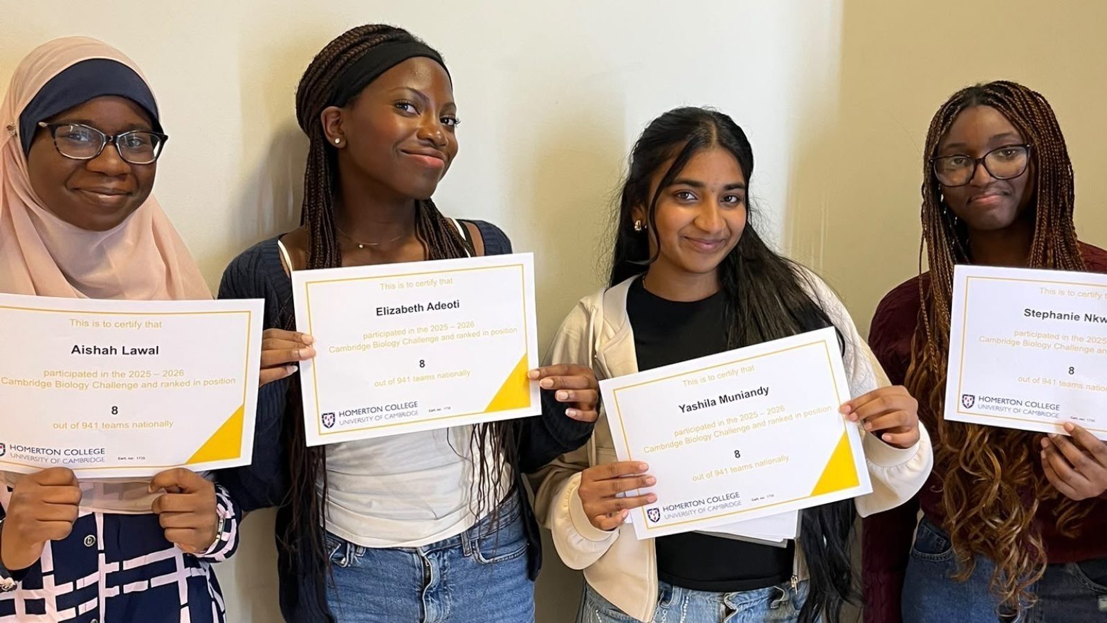St Margaret’s pupils rank 8th out of 941 teams in Cambridge Biology Challenge