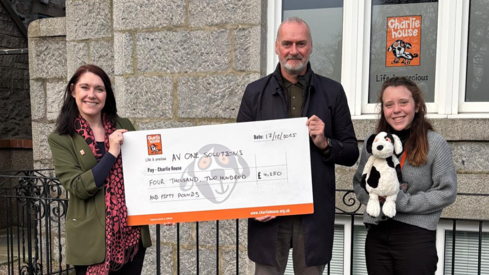 AV One marks year of charity support with donations to two local causes