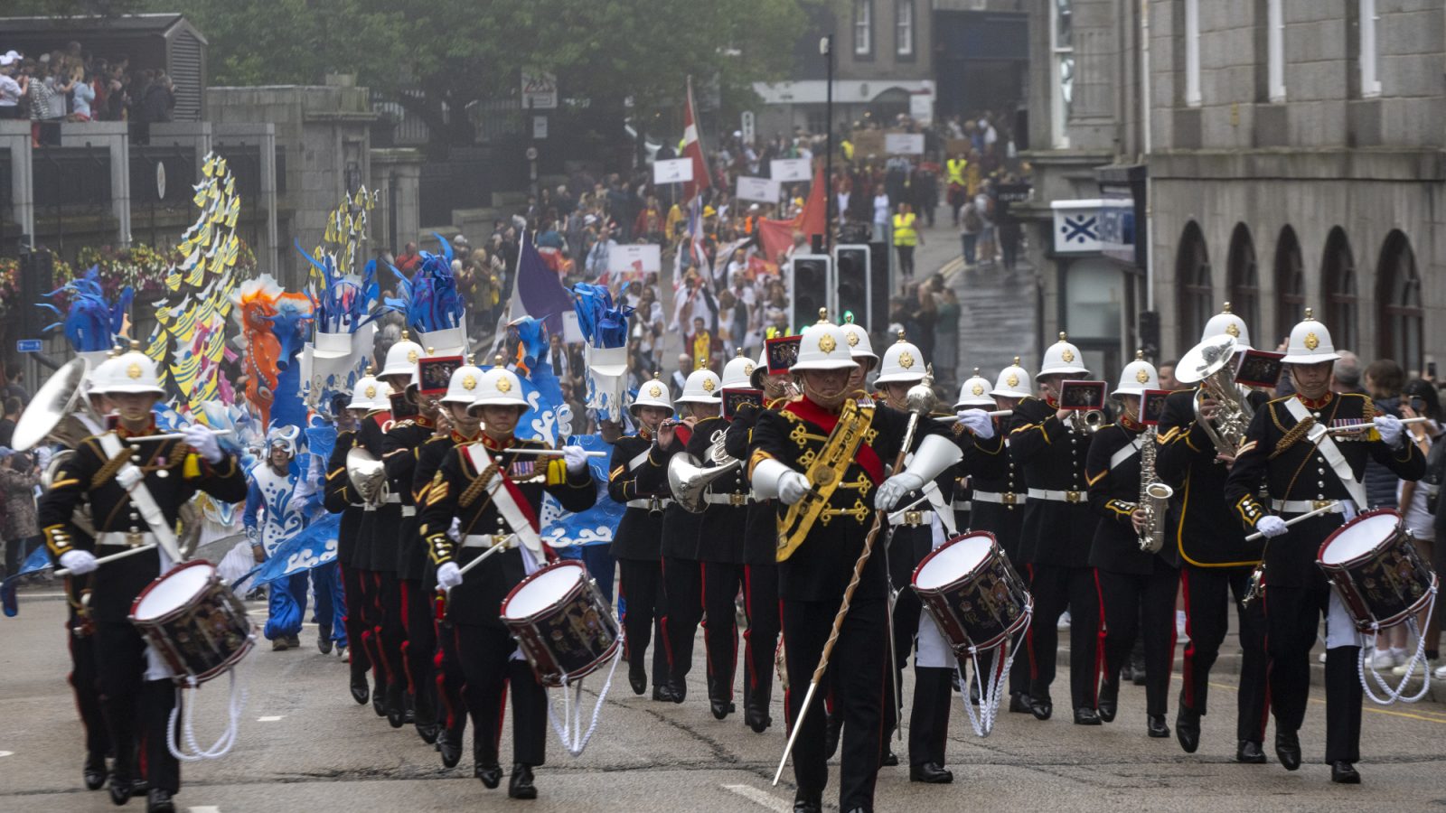 Thousands flock to watch Tall Ships crew parade transform Aberdeen into Carnival City