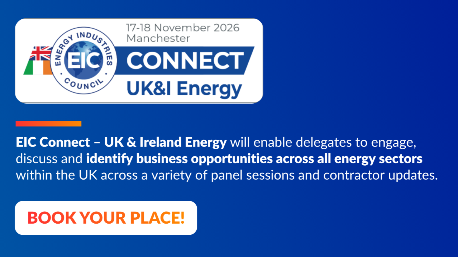 More than $1tn of UK and Ireland energy projects in pipeline as EIC Connect returns to Manchester