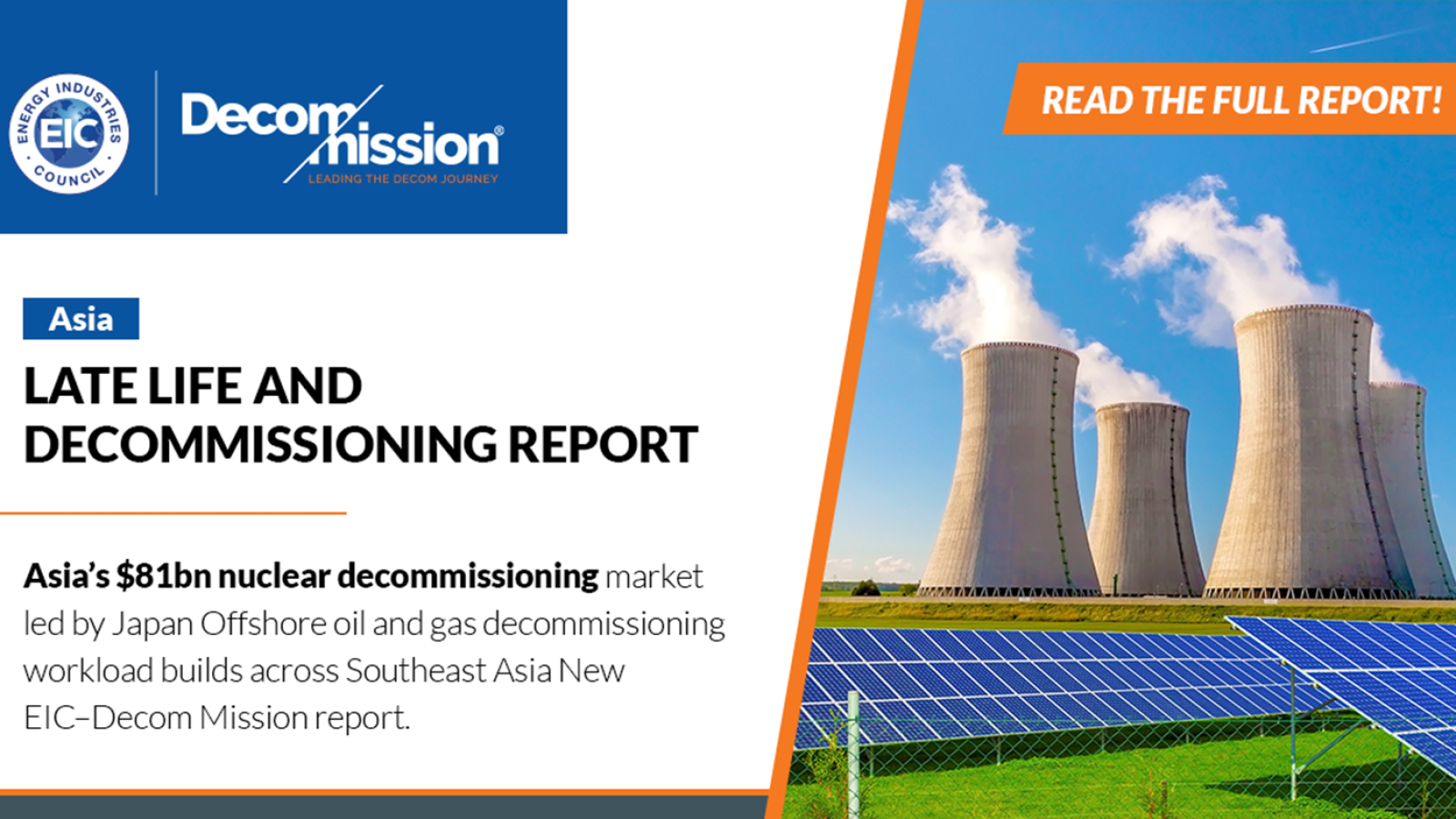 Asia’s $81bn nuclear decommissioning market led by Japan as offshore oil and gas activity builds: EIC-Decom Mission report