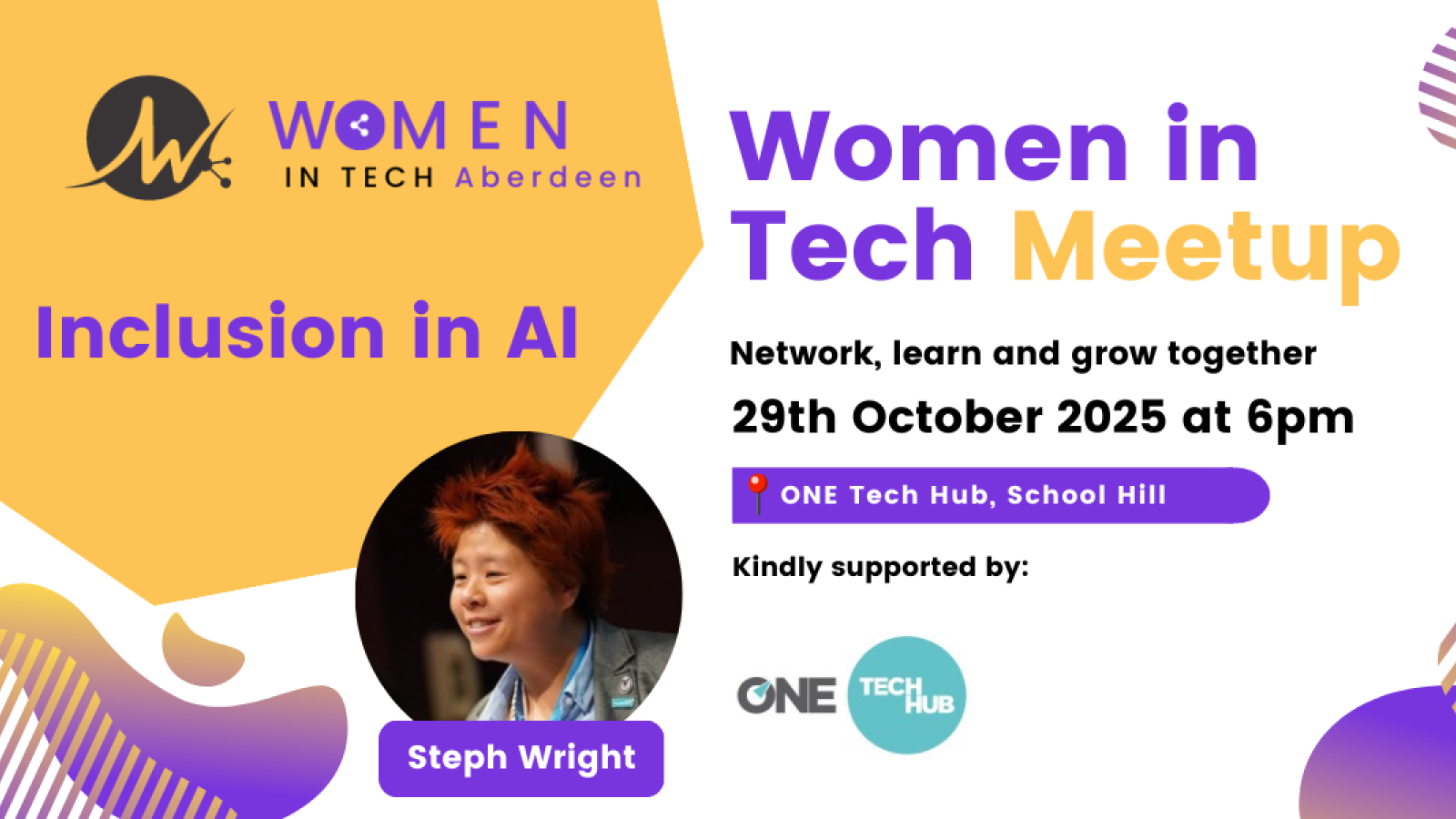 Women in Tech Aberdeen presents: Inclusion in AI- an evening with Steph Wright