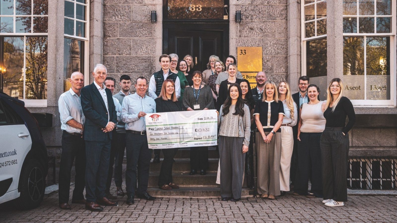 FG Burnett raises £10,632 for Camphill School Aberdeen through two-year charity partnership